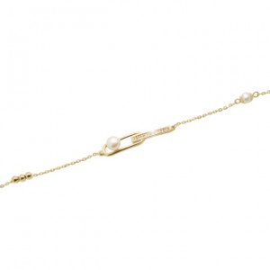 Gold bracelet 10kt with pearl, GO60-5